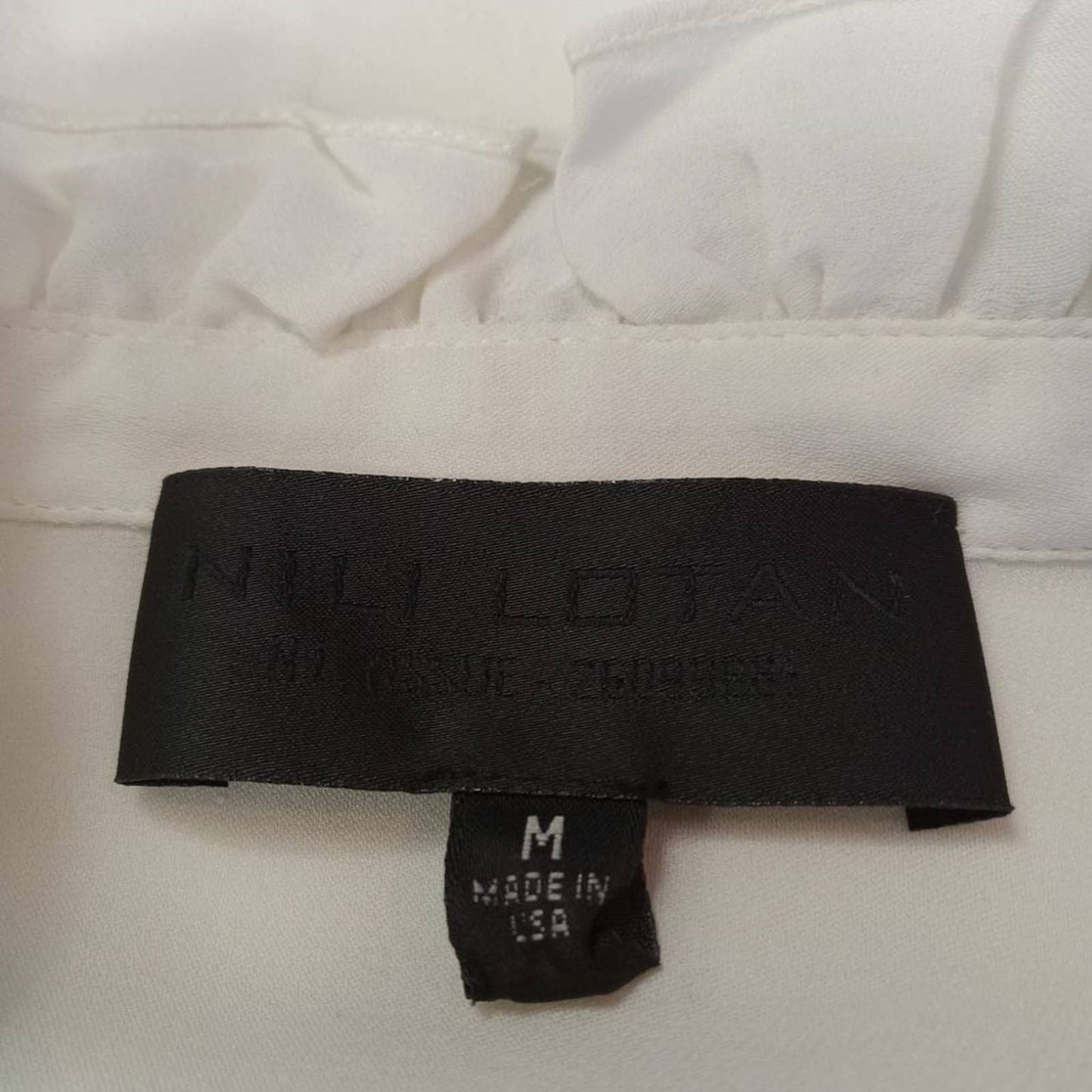 NILI LOTAN Miera Shirt In Ivory NWOT