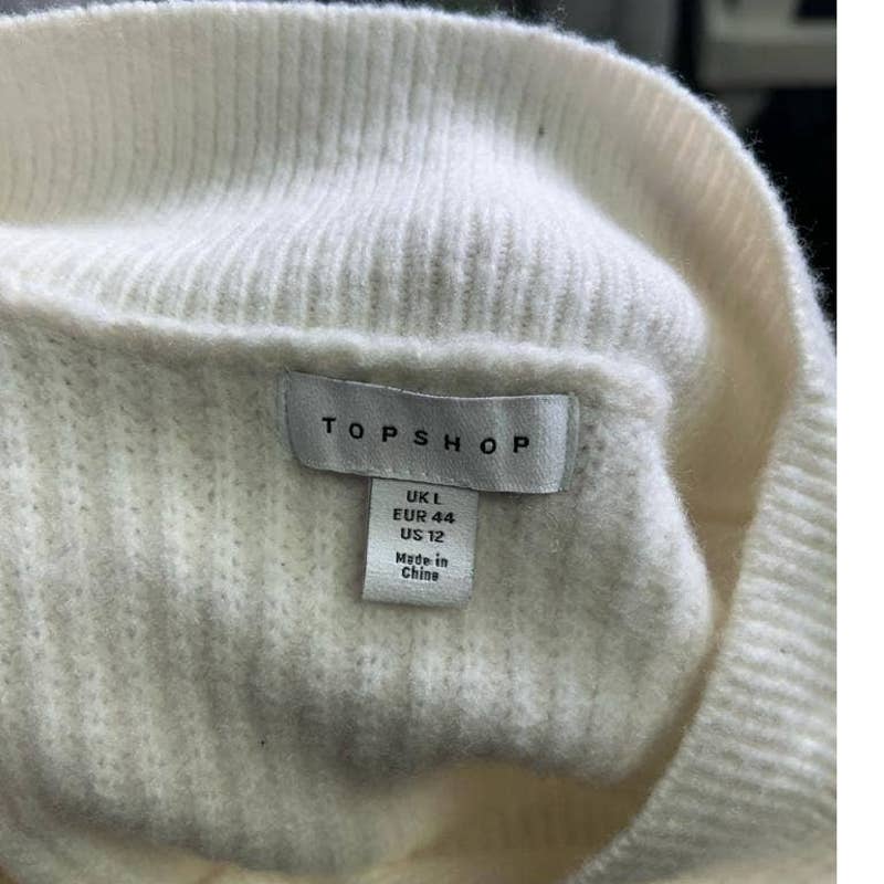 Topshop Polyester Blend Wide Rib Hem V Midi Dress