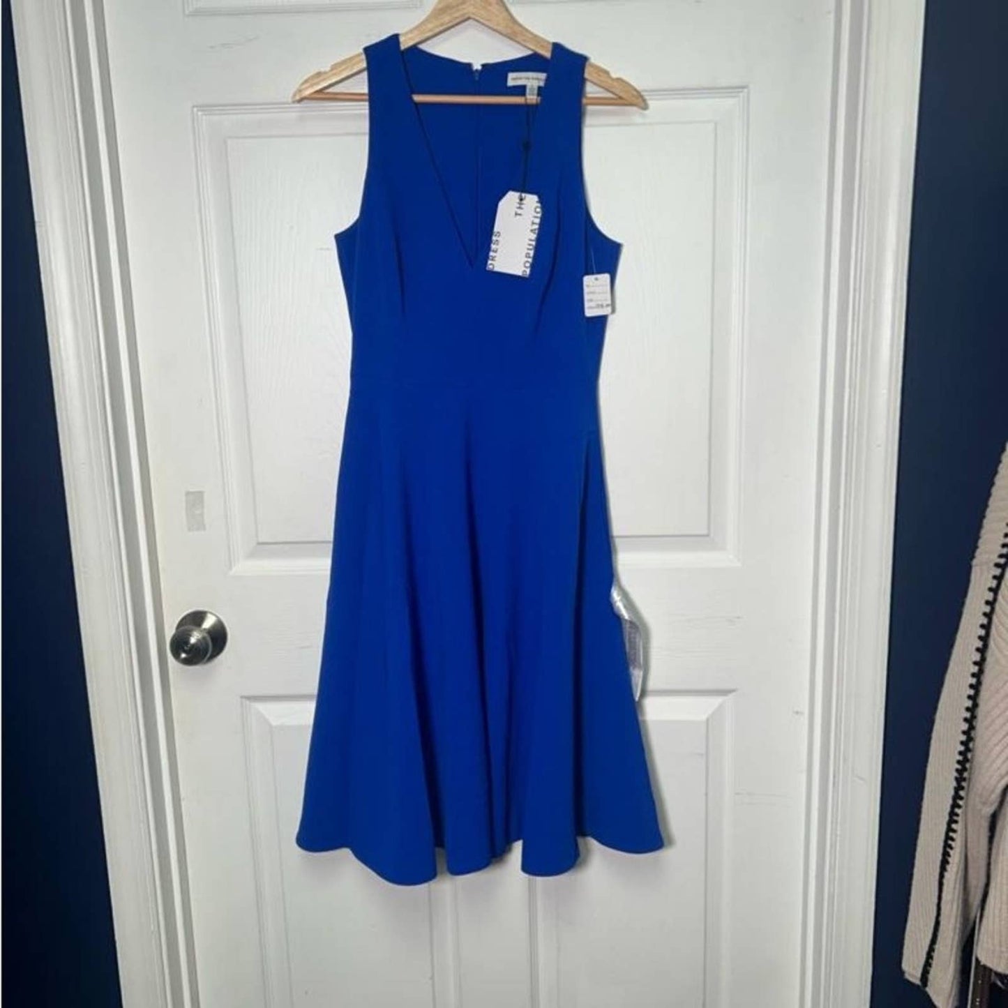 Dress the population A-Line V-Neck Midi Dress