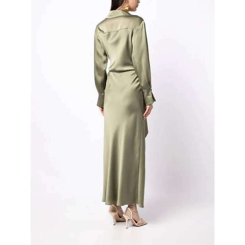 SIMKHAI TALITA DRAPED MIDI DRESS