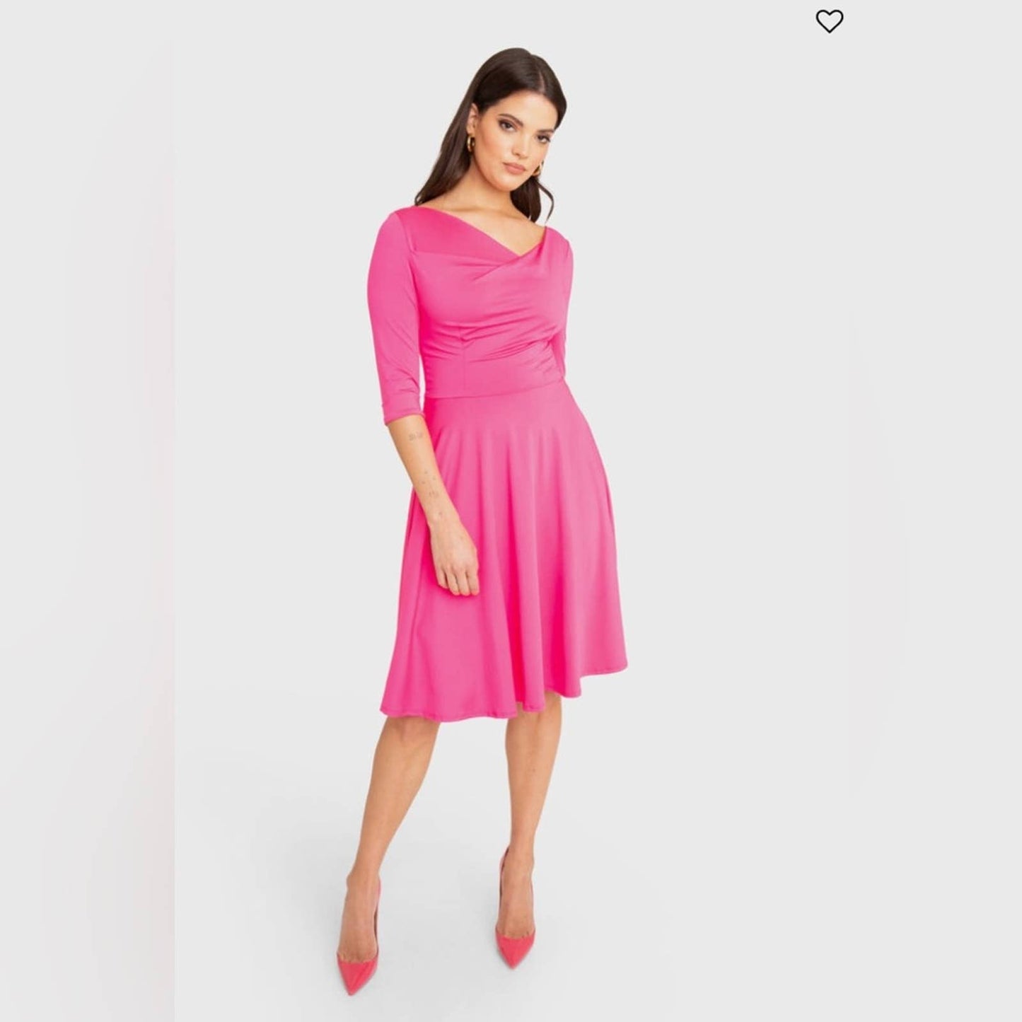 Black Halo Jackie O Swing Dress Fuchsia Pop