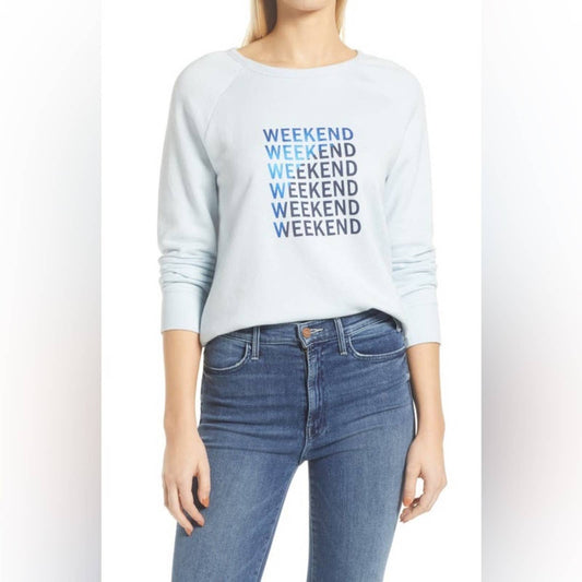 CASLON® WEEKEND GRAPHIC SWEATSHIRT IN BLUE LACE NWOT