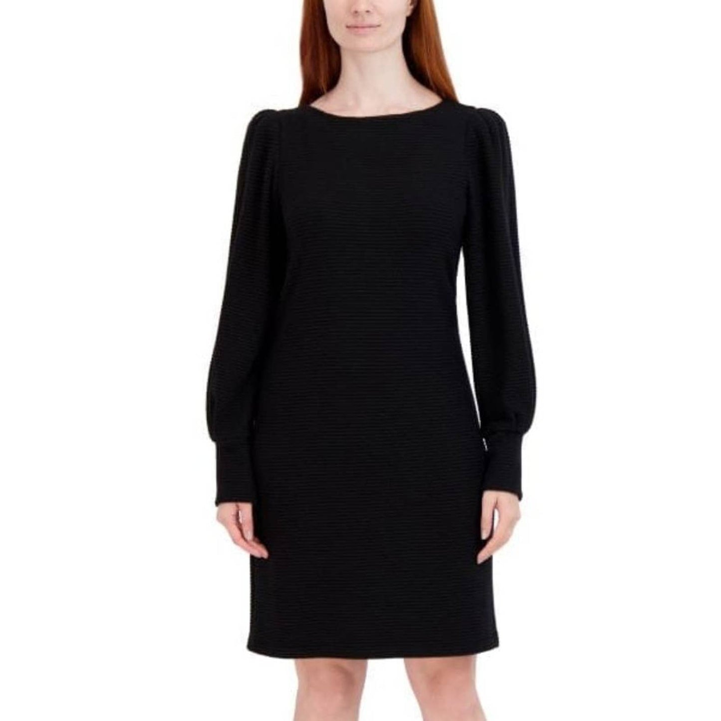 LONG SLEEVE BLACK SHEATH DRESS