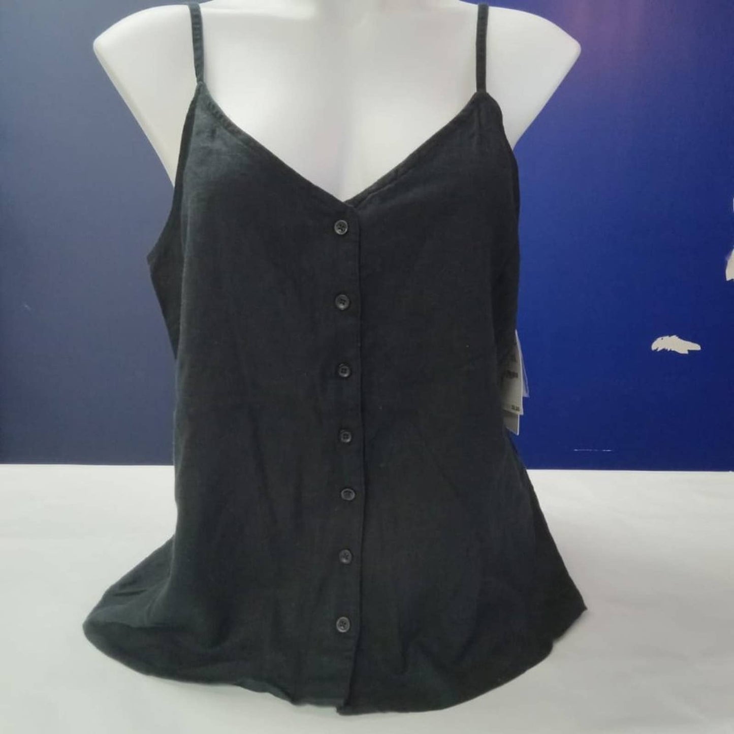 BLACK TOP WITH BUTTONS NWOT