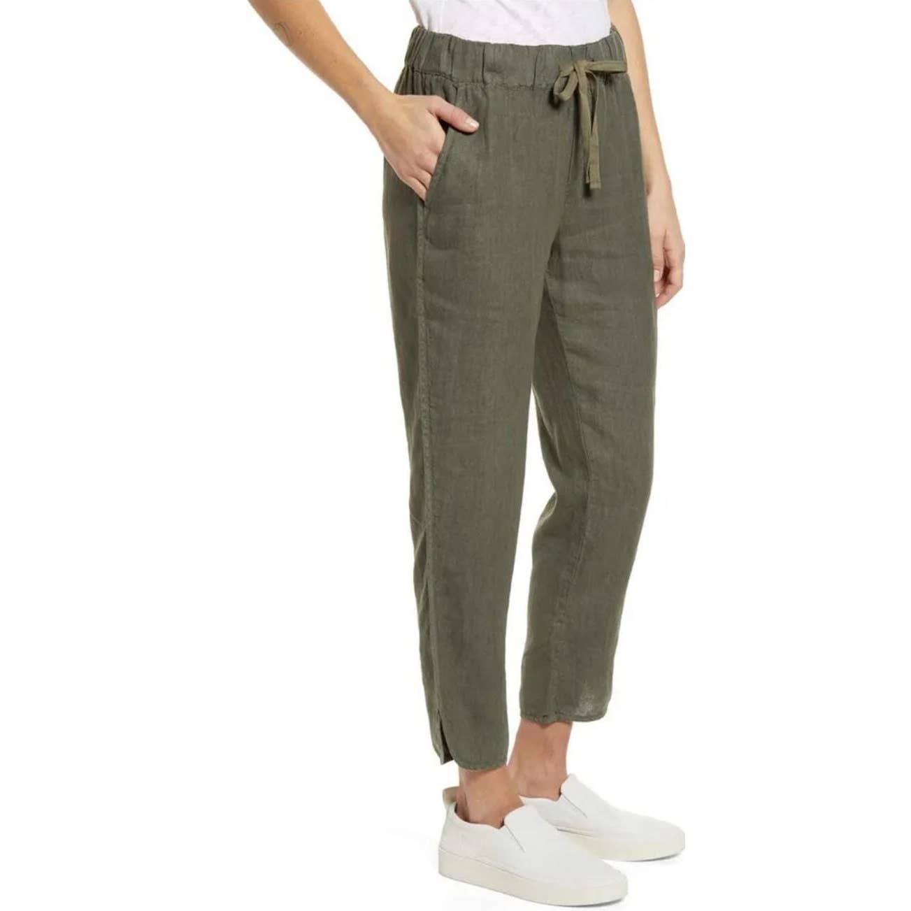 TULIP HEM LINEN PANTS