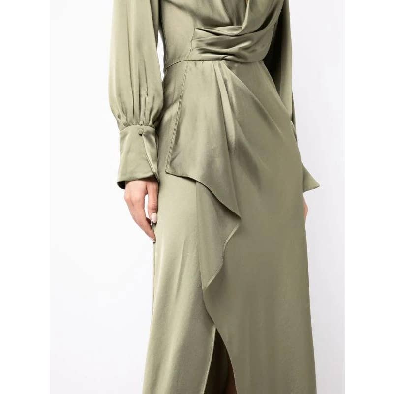 SIMKHAI TALITA DRAPED MIDI DRESS