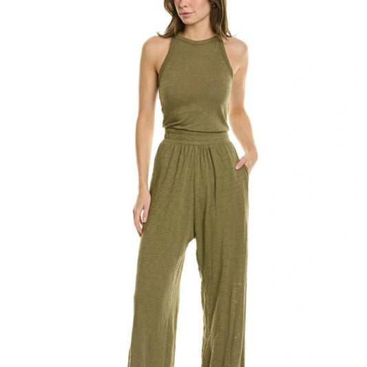 WIDE LEG SLEEVELESS JUMPSUIT