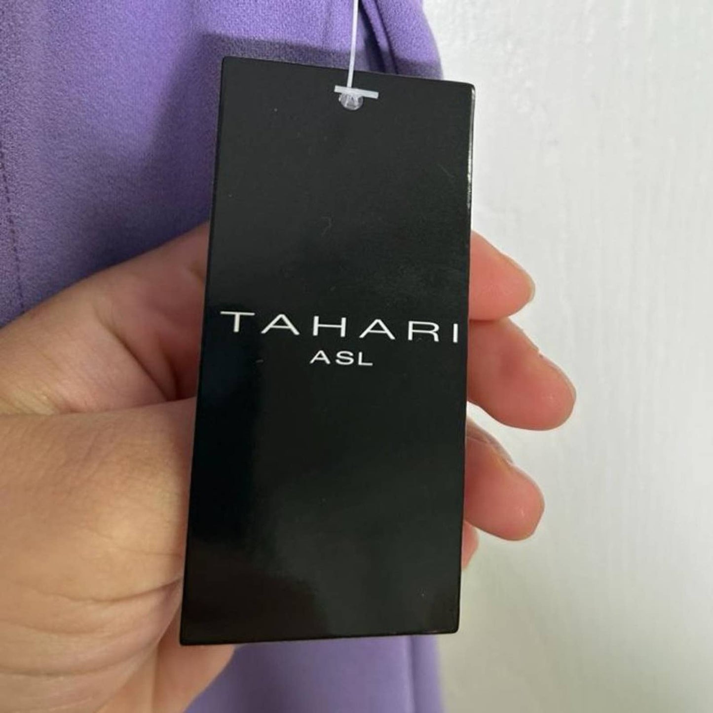 TAHARI ASL BELTED MINI DRESS IN PURPLE