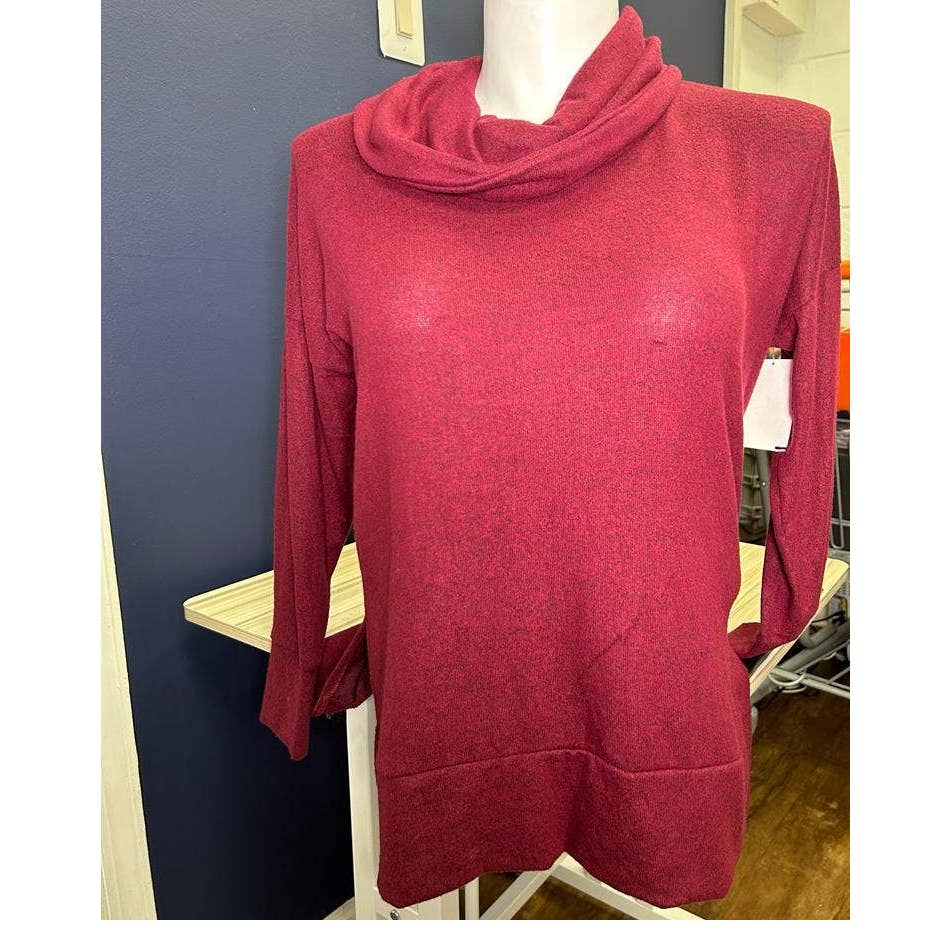 COWL NECK LONG SLEEVE TOP