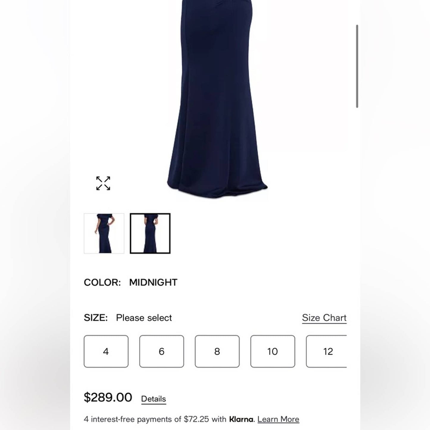 XSCAPE Ruched Fit & Flare Gown NAVY