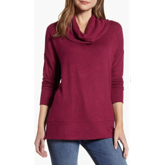 COWL NECK LONG SLEEVE TOP