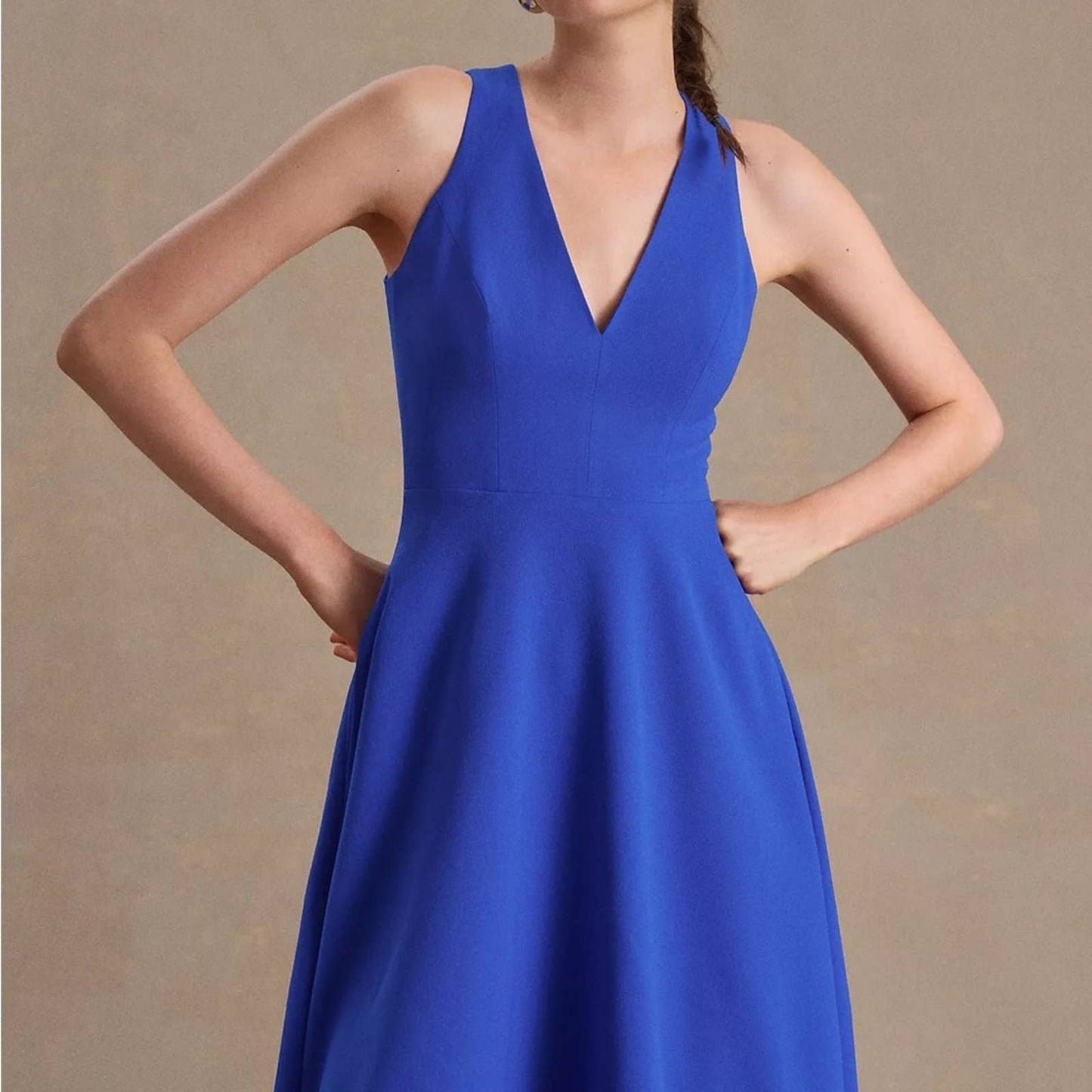 Dress the population A-Line V-Neck Midi Dress